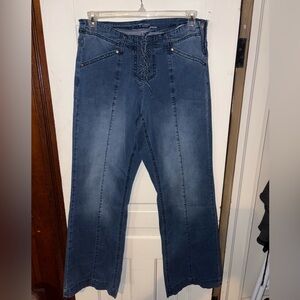 Just tuff jeans size 31/33 super cute lace up front with zipper on the hip